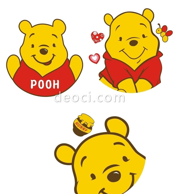 610x664 Cute Winnie The Pooh Cartoon Vector Coreldraw Cdr Format Source