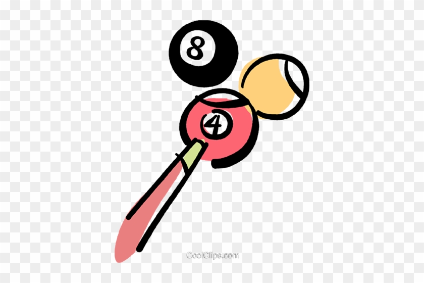 840x560 Pool Balls And Pool Cue Royalty Free Vector Clip Art