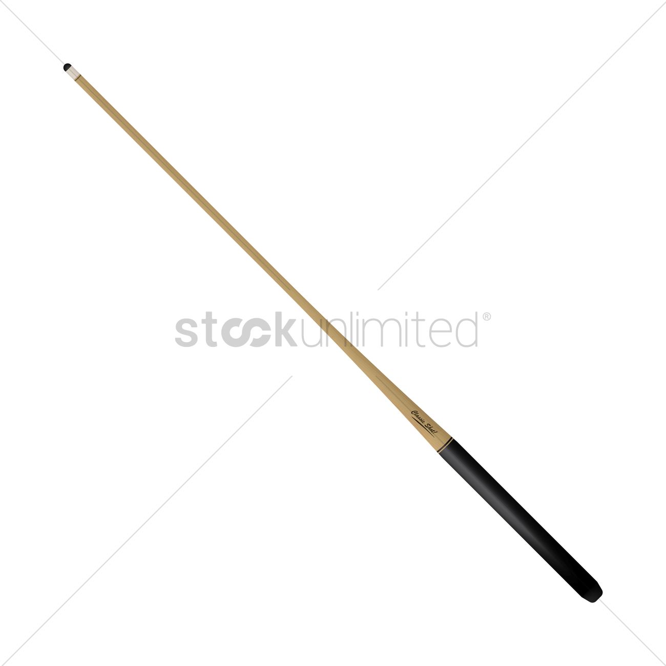1300x1300 Pool Cue Vector Image