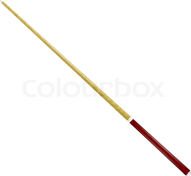 800x739 Billiard Cue On A White Background Stock Vector Colourbox