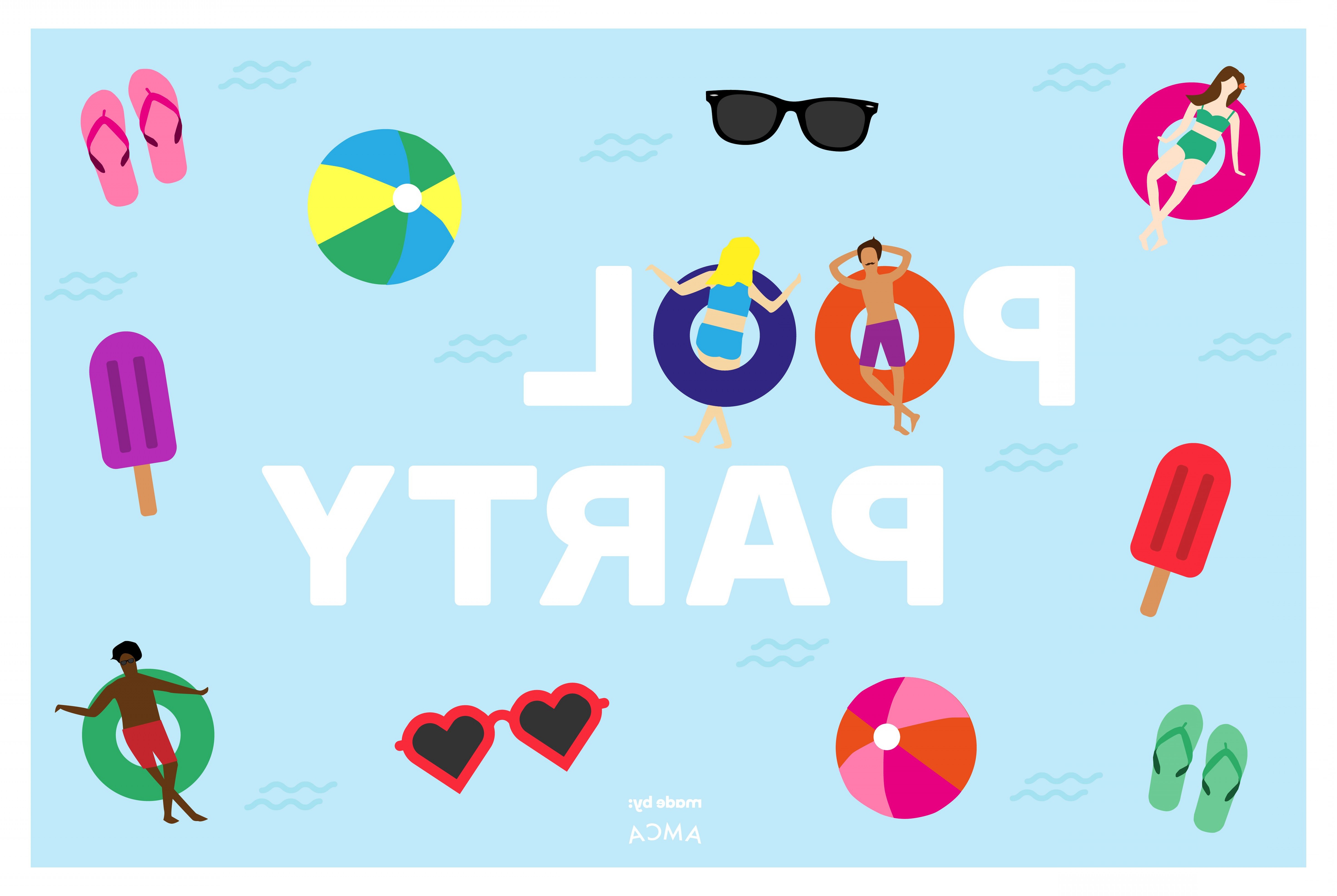 Pool Party Vector Png Hoodamathrun 5886x3946 Pool Party Vector Png Hoodamathrun
