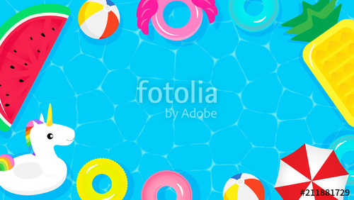 Pool Party Frame Background Vector Illustration Top View 500x282 Pool Party Frame Background Vector Illustration Top View