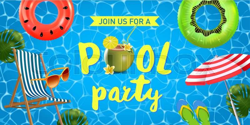 Pool Party Invitation Vector Stock Vector Colourbox 800x401 Pool Party Invitation Vector Stock Vector Colourbox