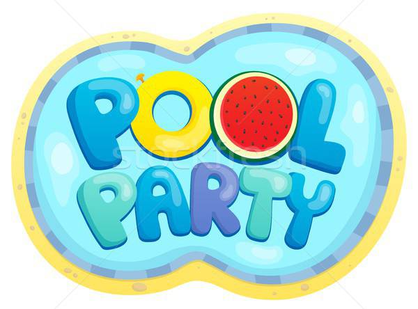 Pool Party Sign Theme Vector Illustration Klara Viskova 600x444 Pool Party Sign Theme Vector Illustration Klara Viskova
