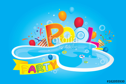 Vector Of Pool Party Invitation And Design Elements Stock Image 500x334 Vector Of Pool Party Invitation And Design Elements Stock Image