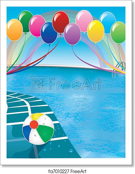 Free Art Print Of Pool Party Vector Illustration Of Pool Party 450x580 Free Art Print Of Pool Party Vector Illustration Of Pool Party
