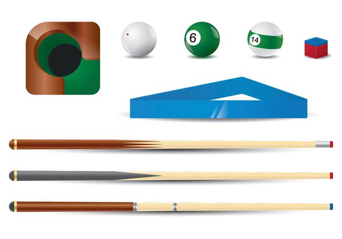 700x490 Pool Stick Vector Set