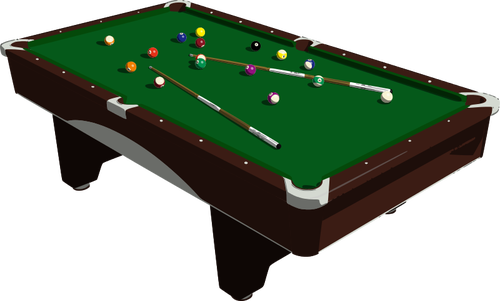 500x301 Pool Table Vector Image