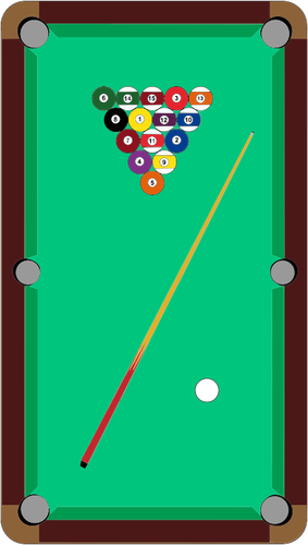 283x500 Pool Table Vector Symbol
