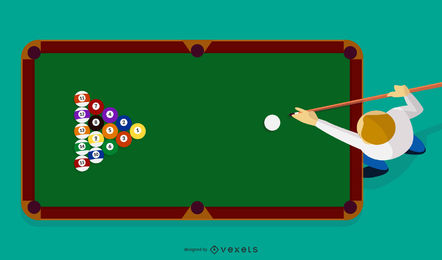 442x260 Billiard Table Vector Illustration