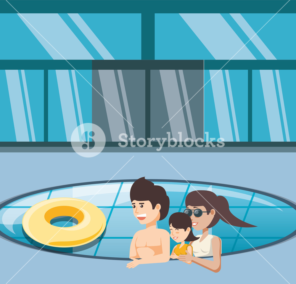 Family Vacations In Pool Vector Illustration Design Royalty Free 1000x959 Family Vacations In Pool Vector Illustration Design Royalty Free