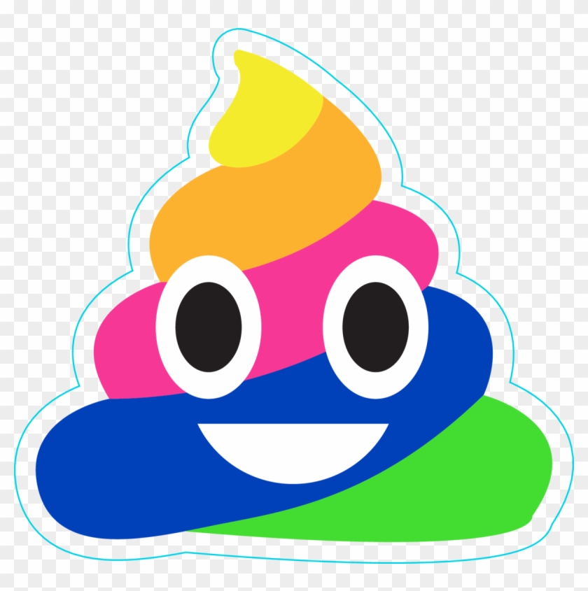 Rainbow Poop Emoji Sticker, Hd Png Download 840x845 Rainbow Poop Emoji Sticker, Hd Png Download