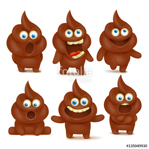 Set Of Cute Poop Emoji Characters With Different Emotions Stock 500x500 Set Of Cute Poop Emoji Characters With Different Emotions Stock