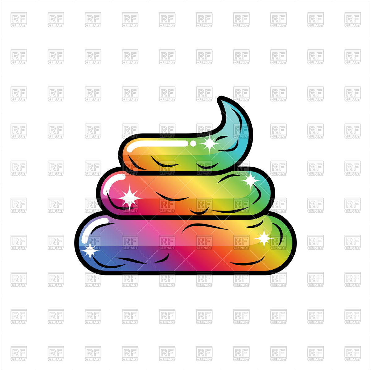 1200x1200 Rainbow Unicorn Poop Vector Image Of Objects Maryvalery