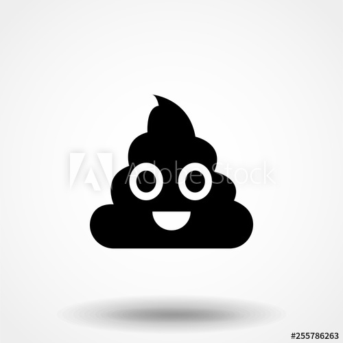 500x500 Smile Poop Vector Illustration Flat Design For Business