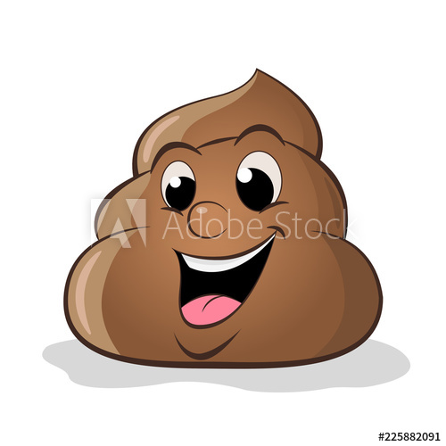 500x500 Funny Cartoon Poop Vector Illustration