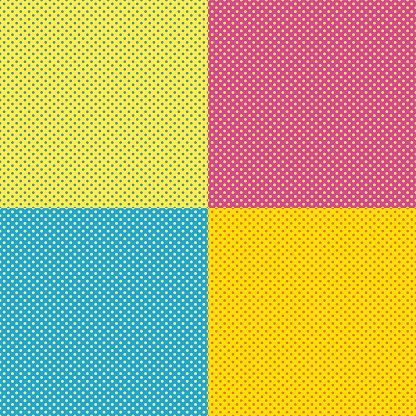 416x416 Halftone Color Pop Art Background Vector Premium Clipart