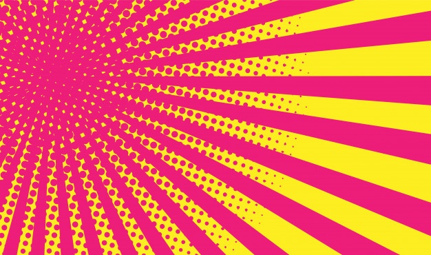 626x370 Yellow Pink Gradient Halftone Background Pop Art Style Vector