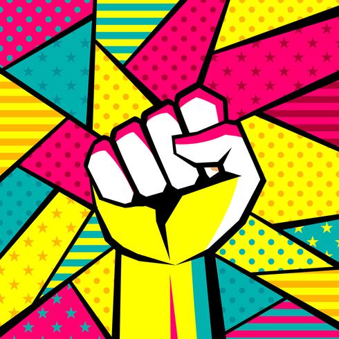 490x490 Hand Gesture Modern Pop Art Vector