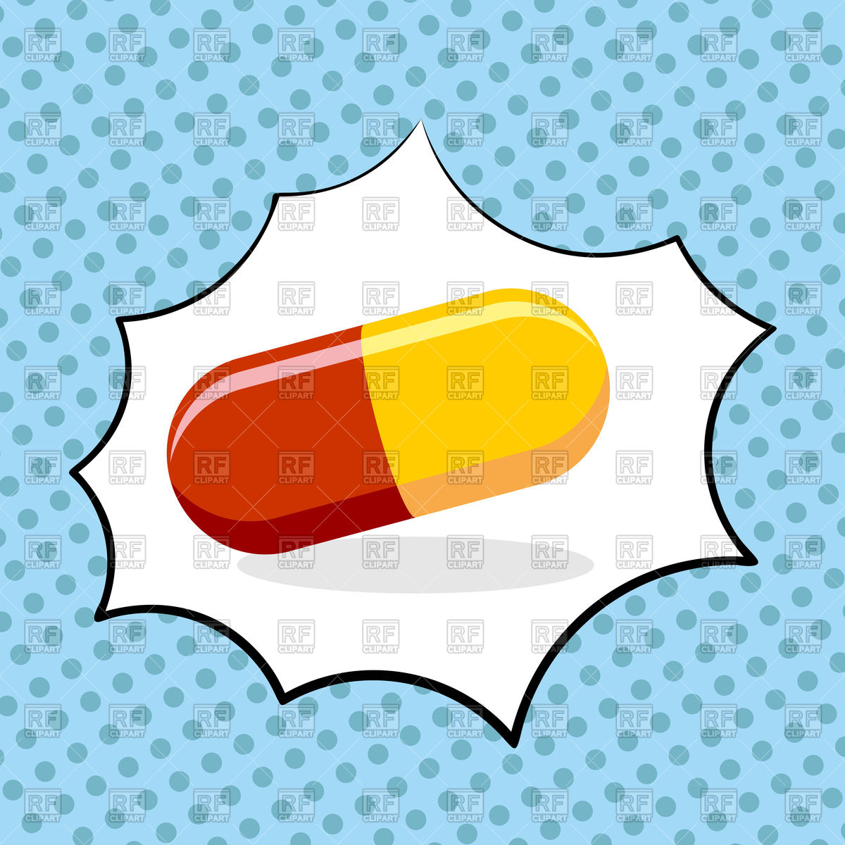 1200x1200 Medicine Pill Pop Art Vector Image Of Signs, Symbols, Maps