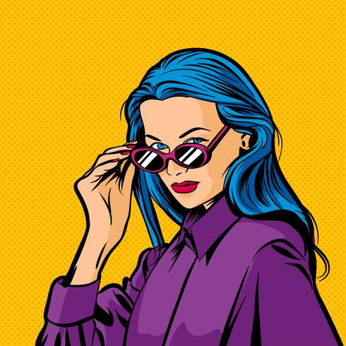 490x490 Woman Pop Art Vector
