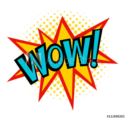 500x472 Wow Text Pop Art Vector Bubble Cloud Pop Art Splash Wow