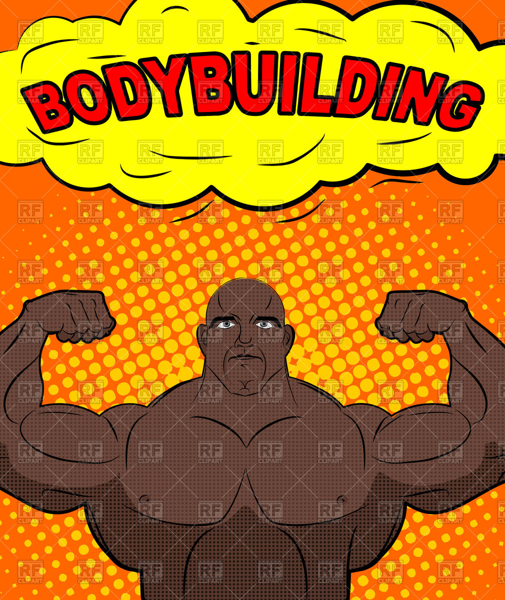African American Bodybuilder In Style Of Pop Art Vector Image 1010x1200 African American Bodybuilder In Style Of Pop Art Vector Image