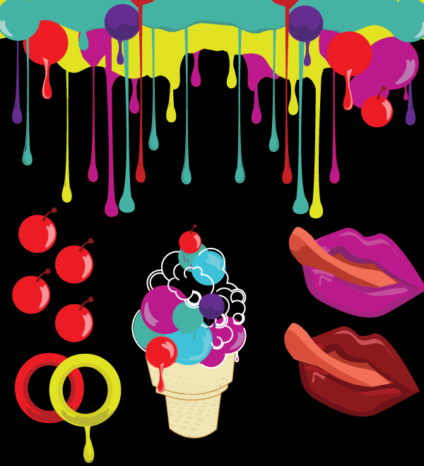 Free Pop Art Colorful Candy Dripping Vector Free 600x660 Free Pop Art Colorful Candy Dripping Vector Free