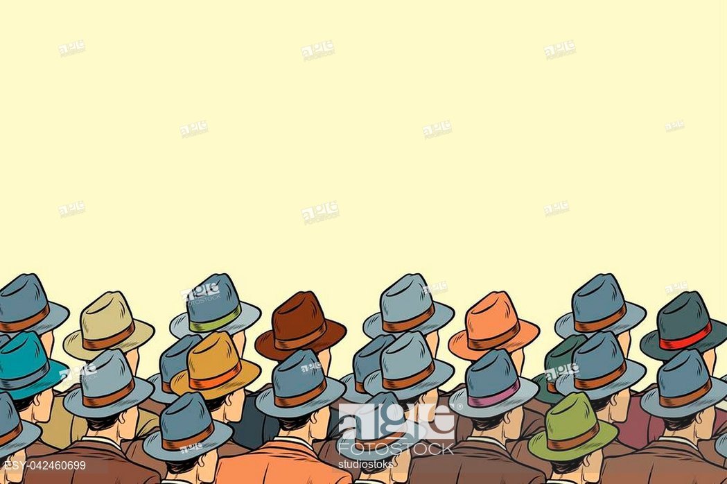 1049x698 The Audience Background, Men Standing Back Pop Art Retro Vector