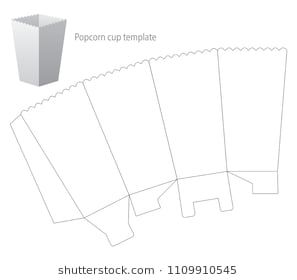Popcorn Box Template Draw Vector Illustration Making Miniature 297x280 Popcorn Box Template Draw Vector Illustration Making Miniature