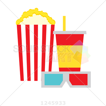 Stock Illustration Of Popcorn Box Cola And Glasses Vector 340x340 Stock Illustration Of Popcorn Box Cola And Glasses Vector