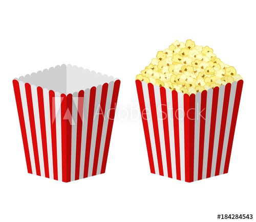 White And Red Striped Paper Popcorn Bag Isolated On White 500x435 White And Red Striped Paper Popcorn Bag Isolated On White