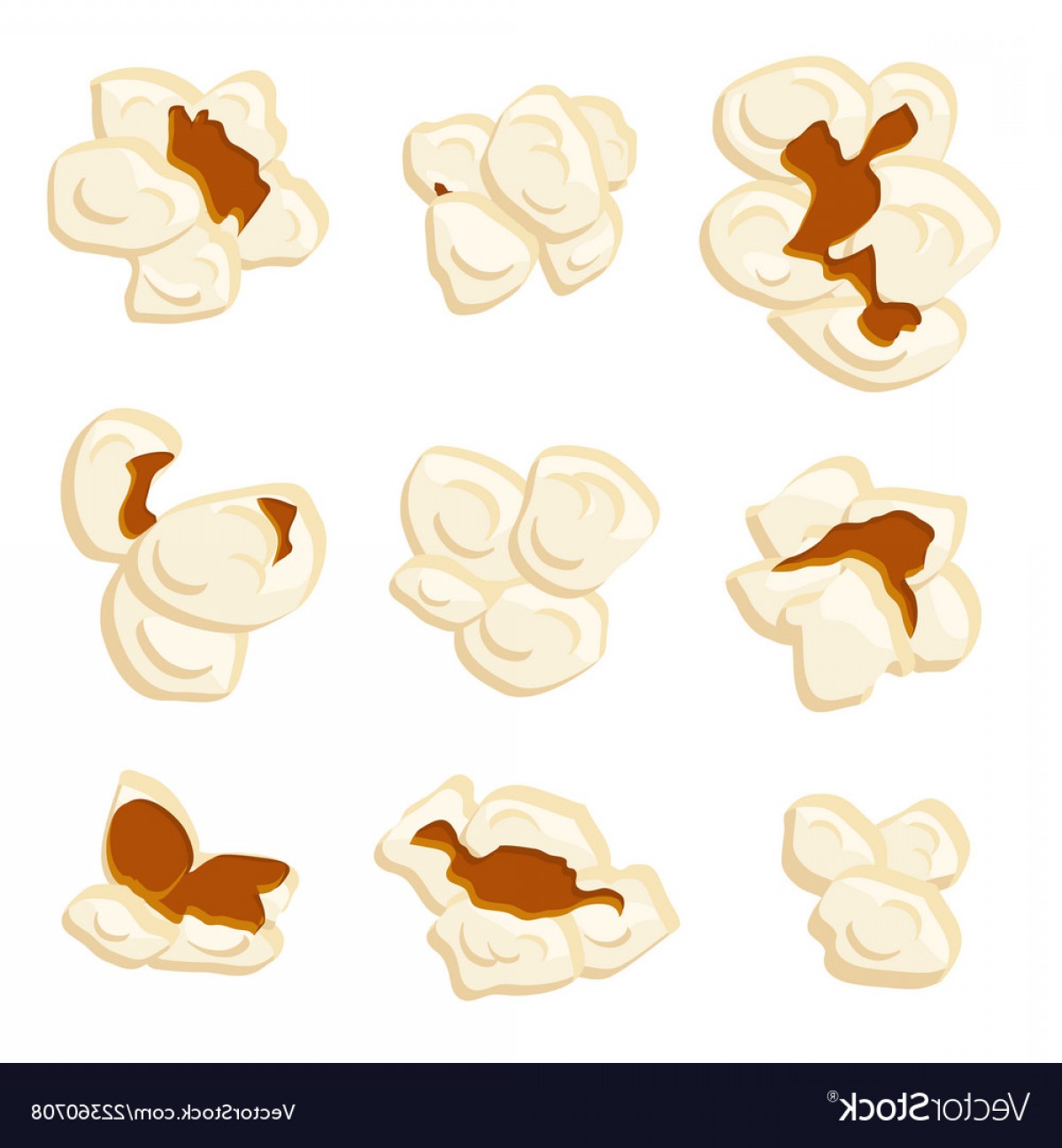 Popcorn Kernel Vector at Vectorified.com | Collection of Popcorn Kernel ...