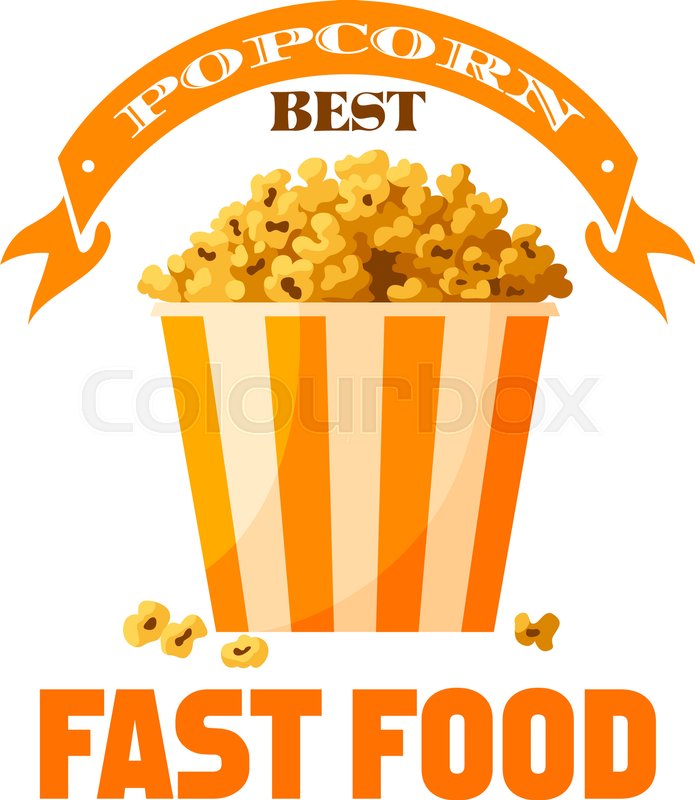 695x800 Popcorn Bucket Icon Sweet Caramel Or Stock Vector Colourbox