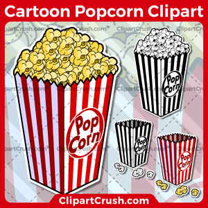 300x300 Box Of Cartoon Popcorn Clipart