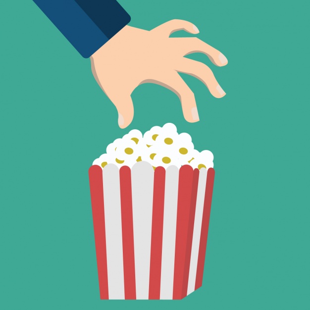 626x626 Popcorn Box Background Design Vector Free Download
