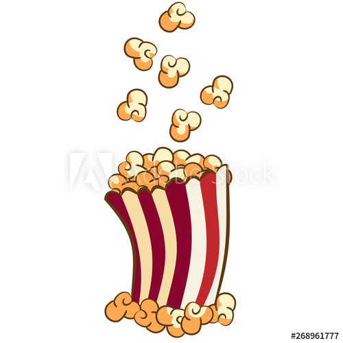 500x500 Popcorn Vector Graphic Clipart Design