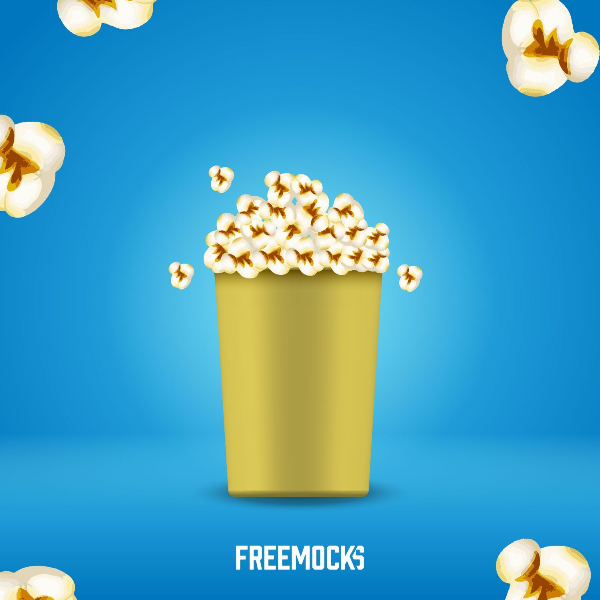 600x600 Freemocks Popcorn Bucket Cup Movies Snack Food