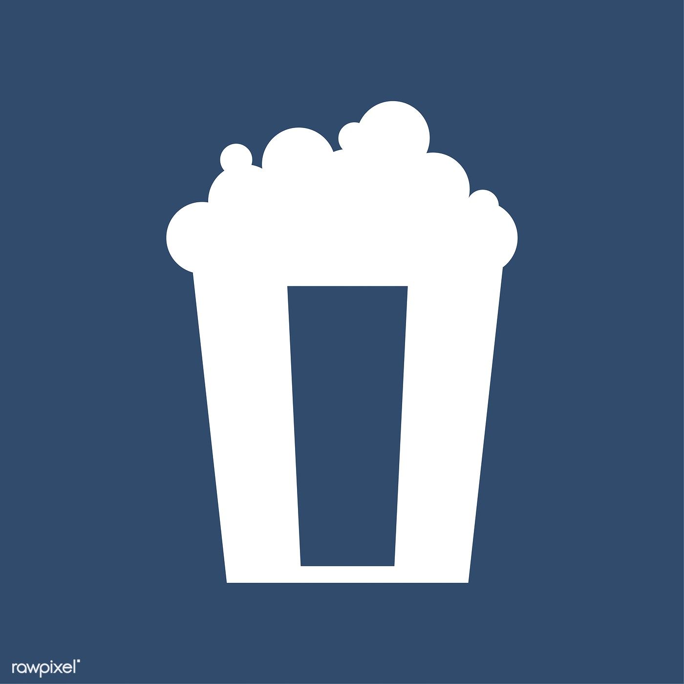 1400x1400 Popcorn Icon Isolated On Background Free Image
