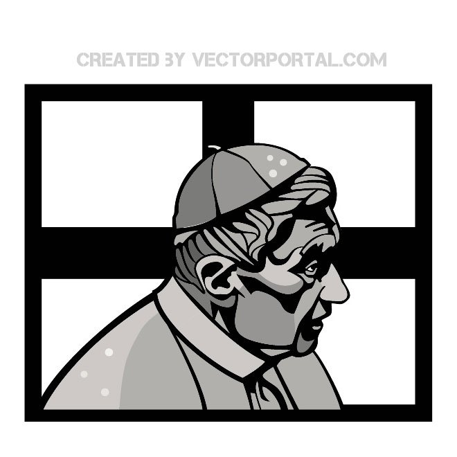 660x660 Pope Benedict Xvi Portrait Free Vector