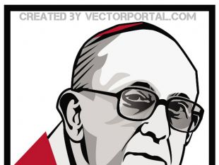 310x233 Pope Francis Portrait Free Vector Free Vectors Ui Download