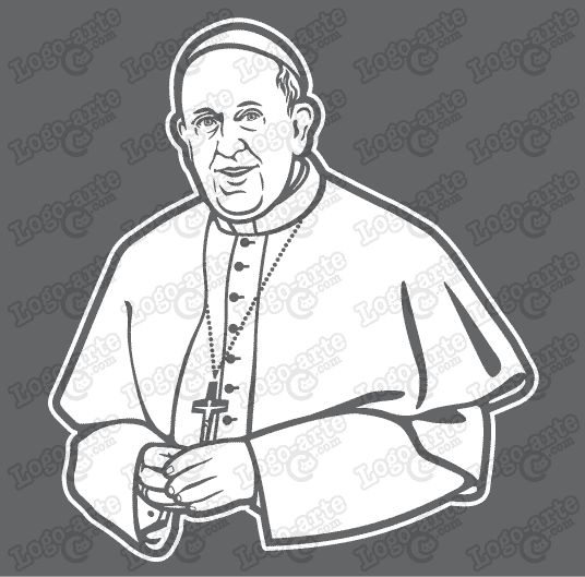 536x529 Pope Francis Vector For Cutting Plotter, Engraving And Printing