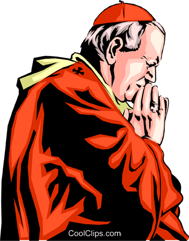 376x480 Pope John Paul Ii Royalty Free Vector Clip Art Illustration