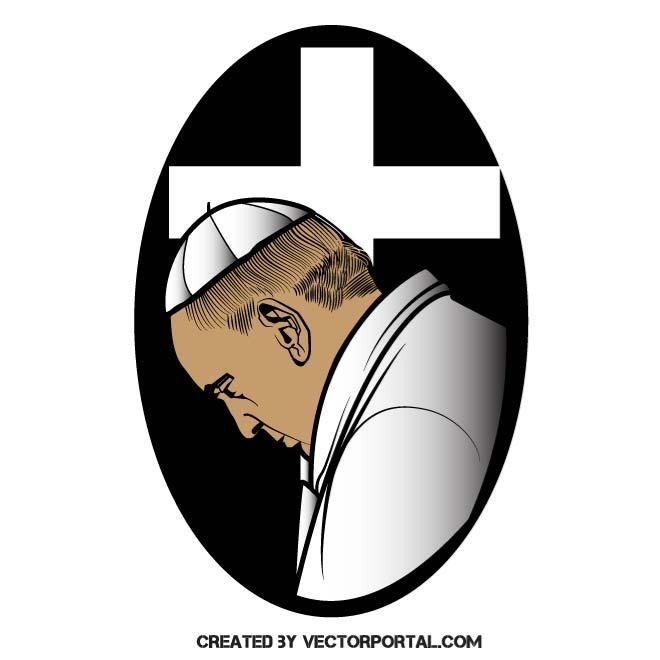 660x660 Pope Praying Vector Graphics Religious Free Vectors Free