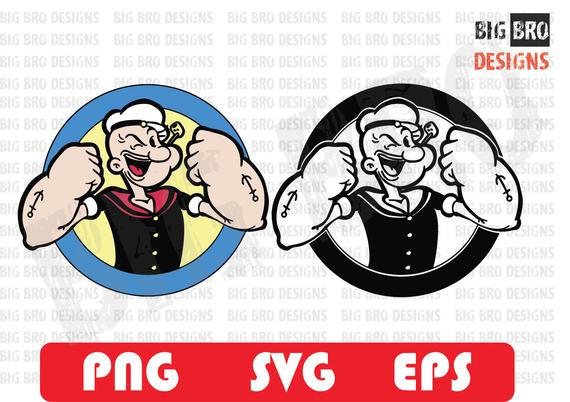 Popeye Vector At Vectorified.com | Collection Of Popeye Vector Free For ...