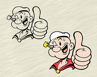 Popeye Vector Etsy 340x270 Popeye Vector Etsy