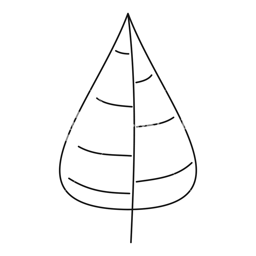 1000x1000 Poplar Tree Leaf Icon Outline Illustration Of Poplar Tree Leaf