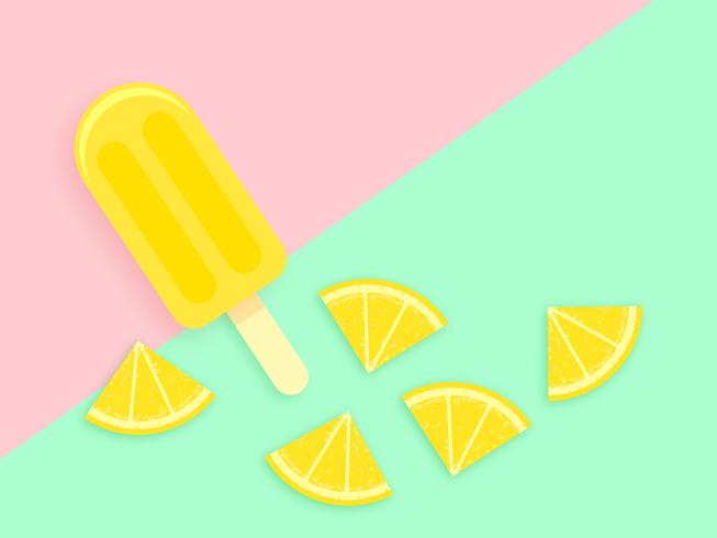 Lemon Popsicle Vector Background 653x490 Lemon Popsicle Vector Background