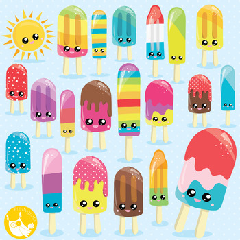 Popsicle Clipart Commercial Use, Vector Graphics, Digital 350x350 Popsicle Clipart Commercial Use, Vector Graphics, Digital