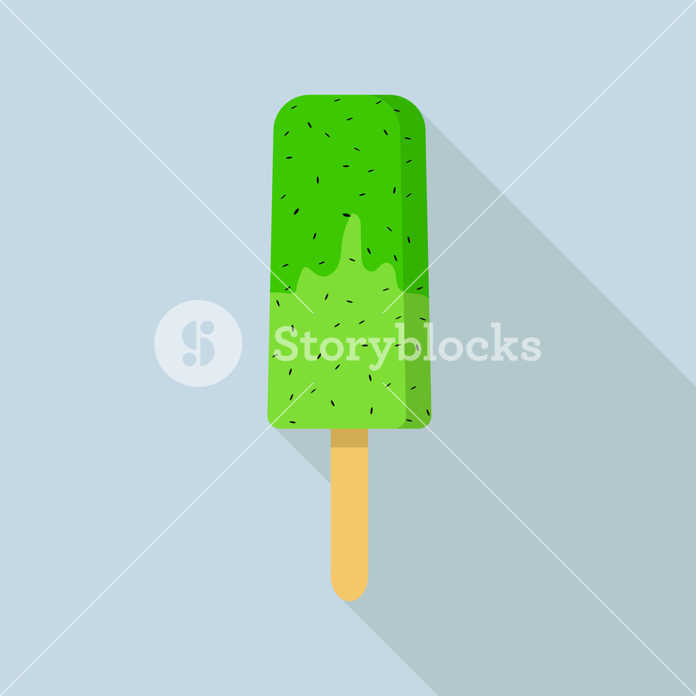 Green Kiwi Popsicle Icon Flat Illustration Of Green Kiwi Popsicle 1000x1000 Green Kiwi Popsicle Icon Flat Illustration Of Green Kiwi Popsicle